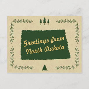 Cartes Pour Fêtes Annuelles North Dakota State Christmas Holiday Salutations