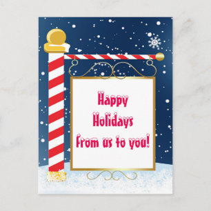 Cartes Pour Fêtes Annuelles North Pole Christmas Holiday Card Postcard