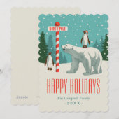 Cartes Pour Fêtes Annuelles North Pôle Holiday (Devant / Derrière)