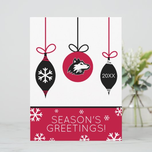 Cartes Pour Fêtes Annuelles Northern Illinois Huskies | Noël (Debout devant)