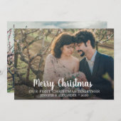 Cartes Pour Fêtes Annuelles Nos premiers noël ensemble photo Joyeux Noël (Devant / Derrière)