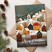 Cartes Pour Fêtes Annuelles Nostalgic Christmas Scene Printable Holiday Card