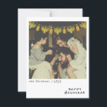 Cartes Pour Fêtes Annuelles Nostalgic Instant Photo w/Streamer Hanukkah<br><div class="desc">Introducing the Nostalgic Instant Photo with Streamer Hanukkah Holiday Card, a charming way to celebrate the warmth and joy of the season. This delightful card is designed to evoke a sense of nostalgia with its vintage instant photo style, elegantly adorned with a festive Hanukkah holiday streamer. Golden hanukkiah and playful...</div>