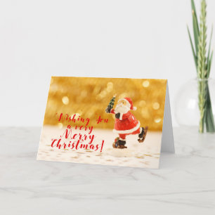 CARTES POUR FÊTES ANNUELLES NOSTALGIC MERRY CHRISTMAS PÈRE NOËL SKATING