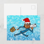 Cartes Pour Fêtes Annuelles Nostalgic Postal Père Noël (Devant / Derrière)