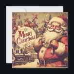Cartes Pour Fêtes Annuelles Nostalgic rétro Santa Claus souriant couleurs muet<br><div class="desc">Envoi d'une "Nostalgic Retro Santa Claus Joyeuse Carte de Noël" apporte une atmosphère chaleureuse et confortable à tous ceux qui la reçoivent. Cette carte festive capte l'esprit de la saison avec son design vintage charmant et l'imagerie classique du Père Noël qui nous ramène à des temps plus simples. Ce n'est...</div>