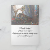 Cartes Pour Fêtes Annuelles Nostalgic Romantic Victorian Christmas Train (Intérieur)