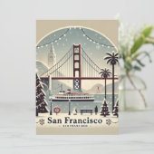 Cartes Pour Fêtes Annuelles Nostalgic San Francisco Christmas (Debout devant)