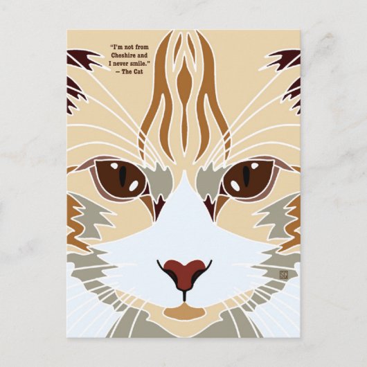 Cartes Pour Fêtes Annuelles Not a Cheshire Cat Postcards (Devant)