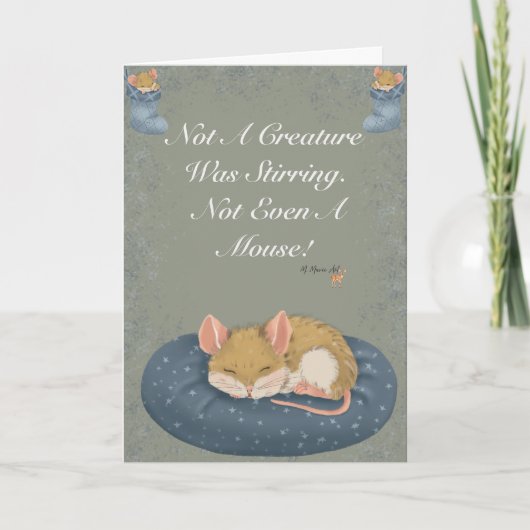 Cartes Pour Fêtes Annuelles Not A Creature Was Stirring-Hand drawn Holiday (Devant)