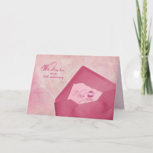 Cartes Pour Fêtes Annuelles Note anniversaire mariage dans l'enveloppe