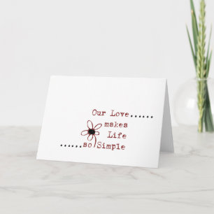 Cartes Pour Fêtes Annuelles Notes d'amour simples