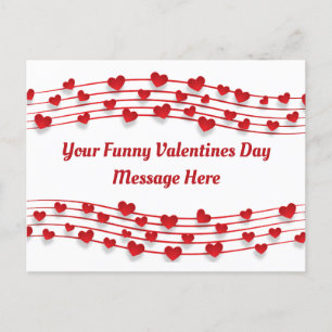 Cartes Pour Fêtes Annuelles Notes de musique de coeurs d'amour Saint Valentin