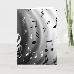Cartes Pour Fêtes Annuelles Notes musicales