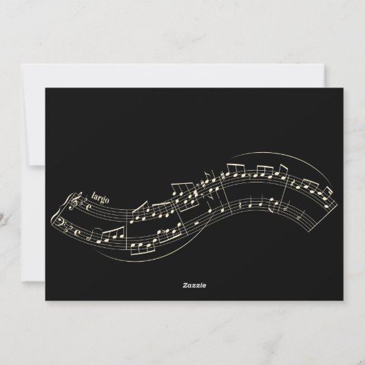 Cartes Pour Fêtes Annuelles Notes musicales félicitations (Dos)