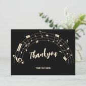 Cartes Pour Fêtes Annuelles Notes musicales merci (Debout devant)