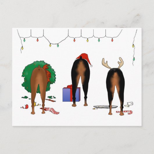 Cartes Pour Fêtes Annuelles Nothin' A Doberman Christmas (Devant)