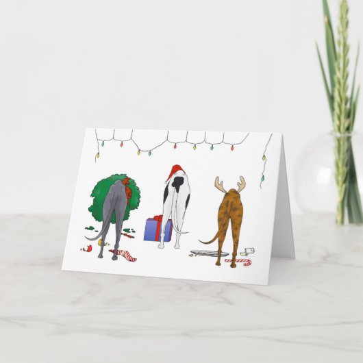 Cartes Pour Fêtes Annuelles Nothin' but A Greyhound Christmas (Devant)