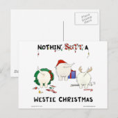 Cartes Pour Fêtes Annuelles Nothin' but A Westie Christmas (Devant / Derrière)