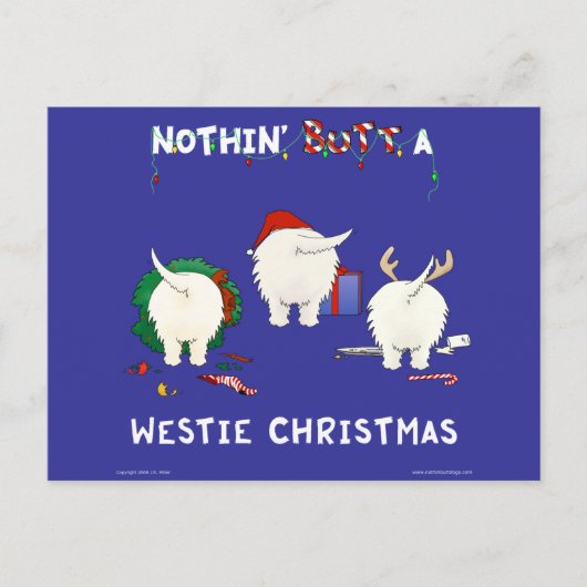 Cartes Pour Fêtes Annuelles Nothin' but A Westie Christmas (Devant)