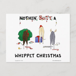 Cartes Pour Fêtes Annuelles Nothin' but A Whippet Christmas