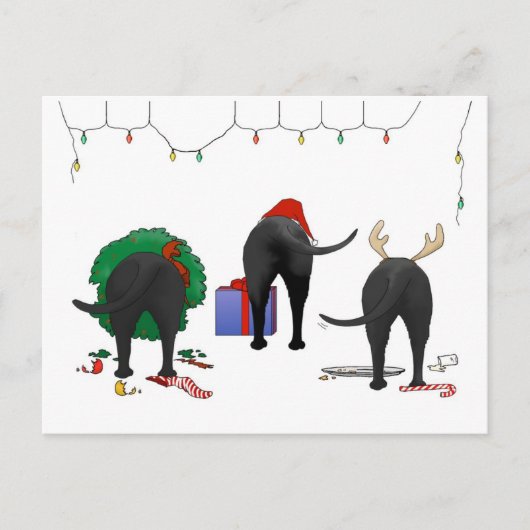 Cartes Pour Fêtes Annuelles Nothin' Butt A Lab Christmas (Devant)