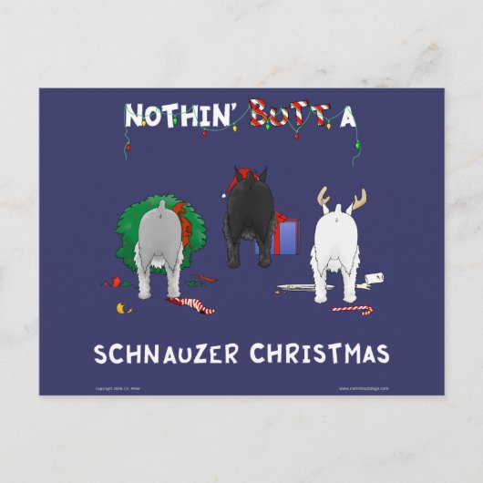 Cartes Pour Fêtes Annuelles Nothin' Butt A Schnauzer Christmas (Devant)