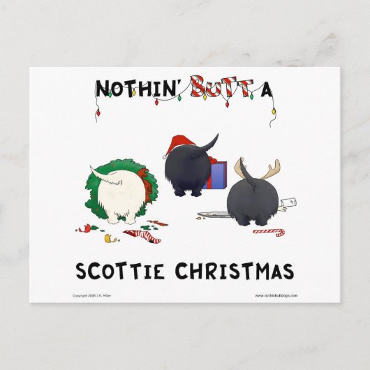 Cartes Pour Fêtes Annuelles Nothin' Butt A Scottie Christmas (Devant)