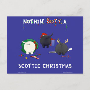 Cartes Pour Fêtes Annuelles Nothin' Butt A Scottie Christmas