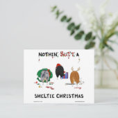 Cartes Pour Fêtes Annuelles Nothin' Butt A Shelty Christmas (Debout devant)