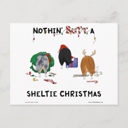 Cartes Pour Fêtes Annuelles Nothin' Butt A Shelty Christmas (Devant)