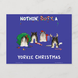 Cartes Pour Fêtes Annuelles Nothin' Butt A Yorkie Christmas