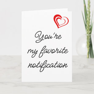 Cartes Pour Fêtes Annuelles Notification de cœur rouge drôle pour la Saint-Val