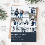 Cartes Pour Fêtes Annuelles Notre année en neige amusante Famille de Noël Phot<br><div class="desc">Présentez notre "Notre année en neige amusante famille Cartes de fin de année de photos de Noël" - une façon délicieuse de partager le voyage de votre famille tout au long de l'année avec des êtres chers. Ces cartes présentent un design marin charmant avec une touche unique. Cette année, nous...</div>