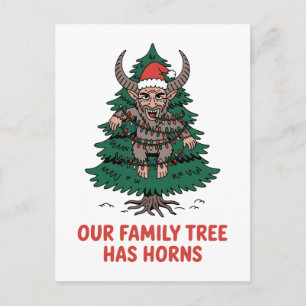 Cartes Pour Fêtes Annuelles Notre arbre généalogique a des cornes Funny Krampu