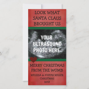 Cartes Pour Fêtes Annuelles Notre cadeau de Noël Ultrasound photo