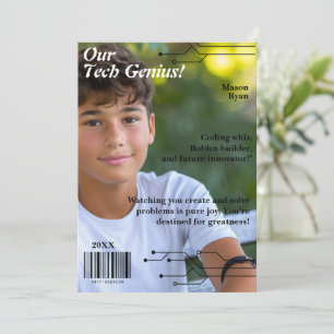 Cartes Pour Fêtes Annuelles Notre Couverture du Magazine Tech Genius