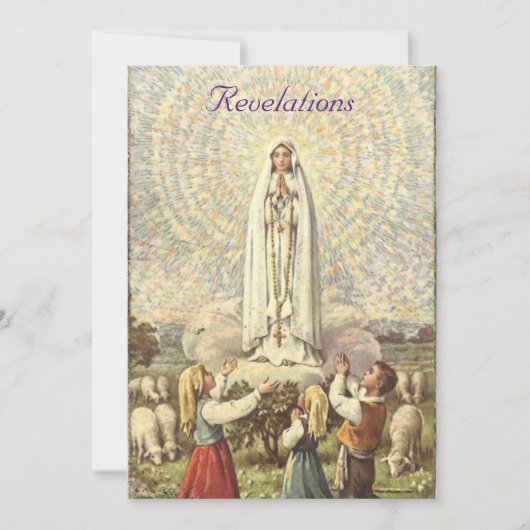 Cartes Pour Fêtes Annuelles Notre-Dame de Fatima (Devant)
