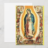 Cartes Pour Fêtes Annuelles Notre-Dame de Guadalupe (Devant / Derrière)