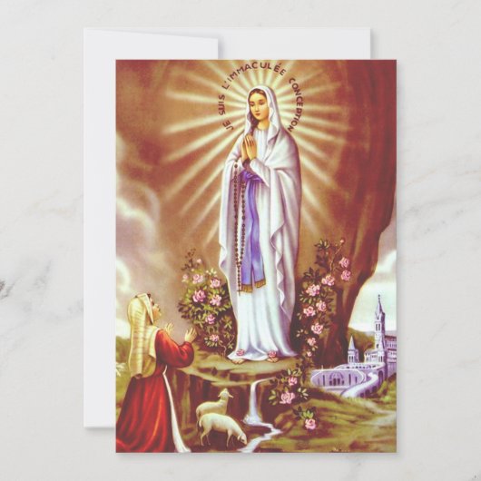 Cartes Pour Fêtes Annuelles Notre Dame de Lourdes (Devant)