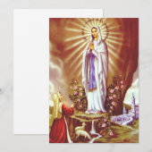 Cartes Pour Fêtes Annuelles Notre Dame de Lourdes (Devant / Derrière)