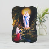 Cartes Pour Fêtes Annuelles Notre-Dame de Lourdes avec prière (Debout devant)