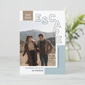 Cartes Pour Fêtes Annuelles Notre Évasion Voyage | Photo de Noël Bohème Modern (Debout devant)