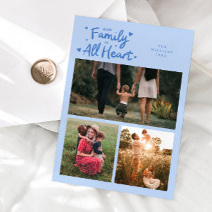 Cartes Pour Fêtes Annuelles Notre famille est tout cœur Photo de la Saint-Vale
