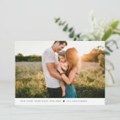 Cartes Pour Fêtes Annuelles Notre histoire Minimaliste Nouvel An Photo (Debout devant)