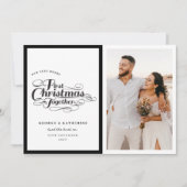 Cartes Pour Fêtes Annuelles Notre Joyeux Premier Noël Ensemble Script Photo (Devant)