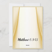 Cartes Pour Fêtes Annuelles Notre Père Prière Matthieu 6:9-13 (Dos)