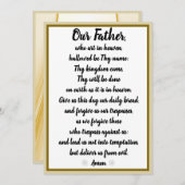 Cartes Pour Fêtes Annuelles Notre Père Prière Matthieu 6:9-13 (Devant / Derrière)