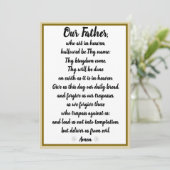 Cartes Pour Fêtes Annuelles Notre Père Prière Matthieu 6:9-13 (Debout devant)