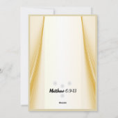 Cartes Pour Fêtes Annuelles Notre Père Prière Matthieu 6:9-13 (Dos)